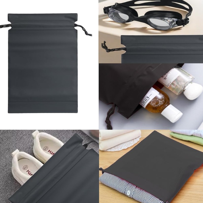PrimeBlis Drawstring Bag, Waterproof Bag, Set of 2, Changing Bag,