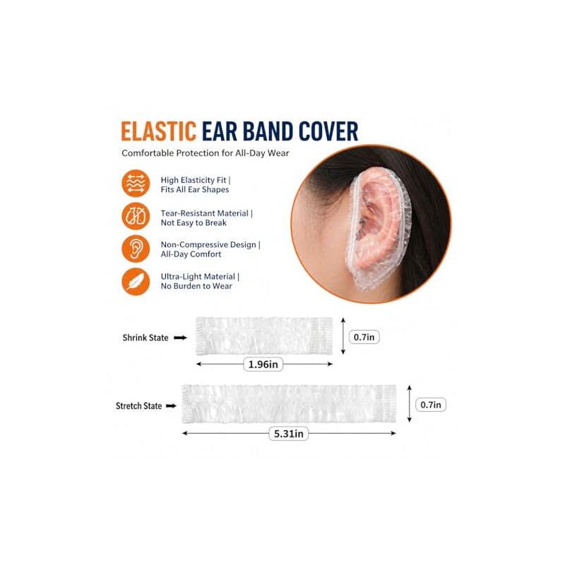 Ear Protector Covers Disposable Shower Ear Cap Plastic Ear Cover