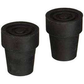 Medline Cane Replacement Tips, Black