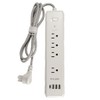 KELEK Multicontacto con 4 Salidas de127AC, 3 USB-A y 1