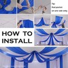 PartyVillage 10ftx40ft Royal Blue Ceiling Curtain for Wedding Parties –