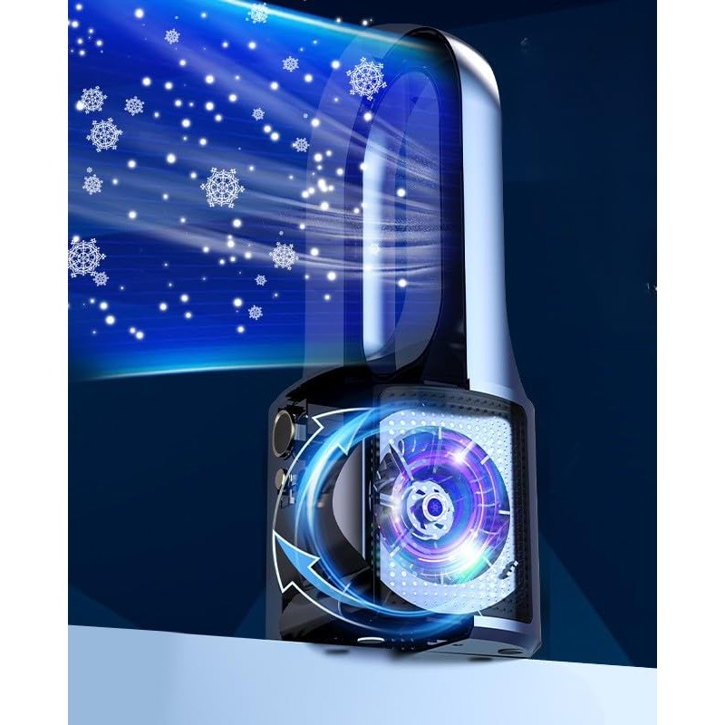 Vortex X28W Whisper-Quite Cooling Rechargeable Bladeless Safe Stylish Comfort Chic