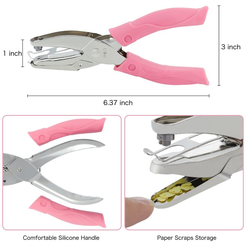 Hole Punch for Paper Crafts-Single Shape Metal Handheld Portable for