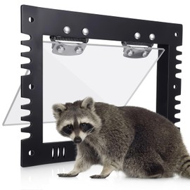 MorningRo 1 Pack 11.8" x 9.5" x 0.8" Large Raccoon One Way Excluder Door Inimitable Outside Live Trap Raccoon Repellent Dog Proof Eviction Possum Trap for Attics Home Farms