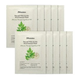 JM Solution Relief Mild Acidic Mugwort Mask 10 Sheets