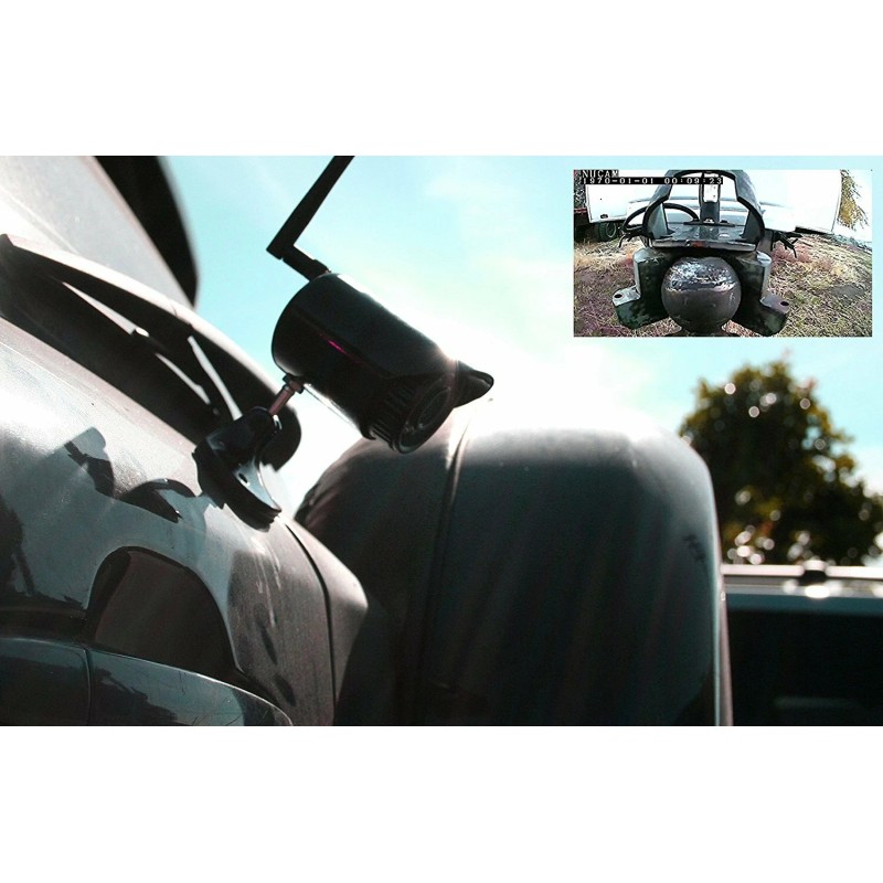 NUNET 720p Portable Camera Magnetic Base Battery Powered WirelessFor RV/Trailer/Tru