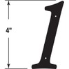 Prime-Line MP4111 House Address Number "1", Black Finish, Zinc Die