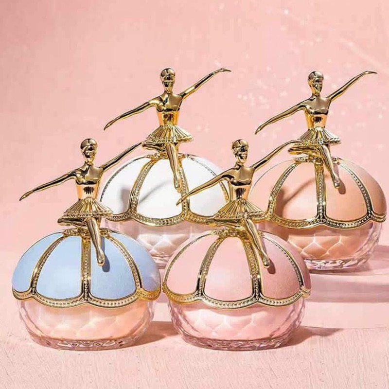 GECOMO Puff Loose Powder Anti-Shine Prevents Makeup Breakdown Loose Powder