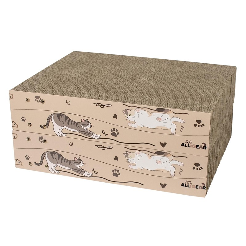 ALLGEAR 33"x13" Extra Large Cat Scratcher Lounge, Jumbo Corrugated Cardboard