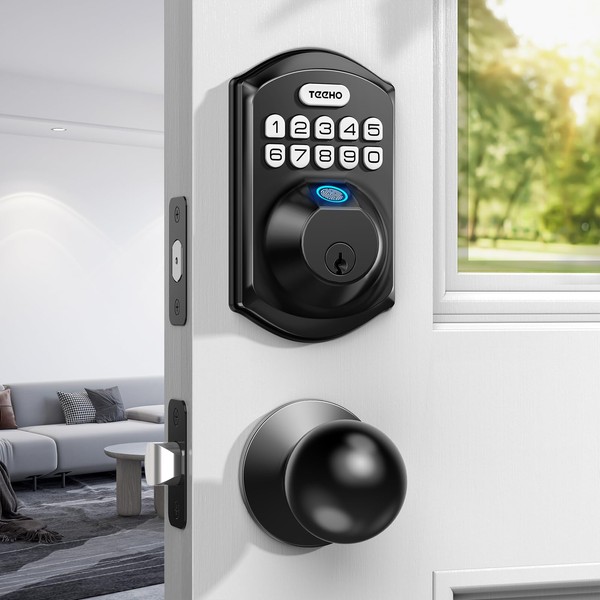 TEEHO Fingerprint Keyless Entry Door Lock - Keypad Deadbolt with