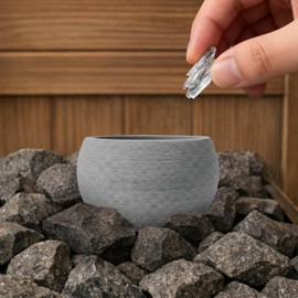 FloraVigo Sauna Aroma Bowl 10.5 x 6 cm, Aromatherapy Bowl as Accessory for Sauna Rooms, Suitable for Storing Menthol Crystals and Essential Sauna Oils