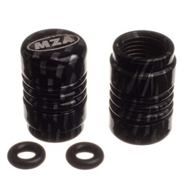 Valve Cap Set (2 Pieces) Carbon Anodised Aluminium – MZA Design Hat (including O-Ring/Seals