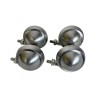 Shepherd Chrome Roller Ball Casters Wheels Set of 4