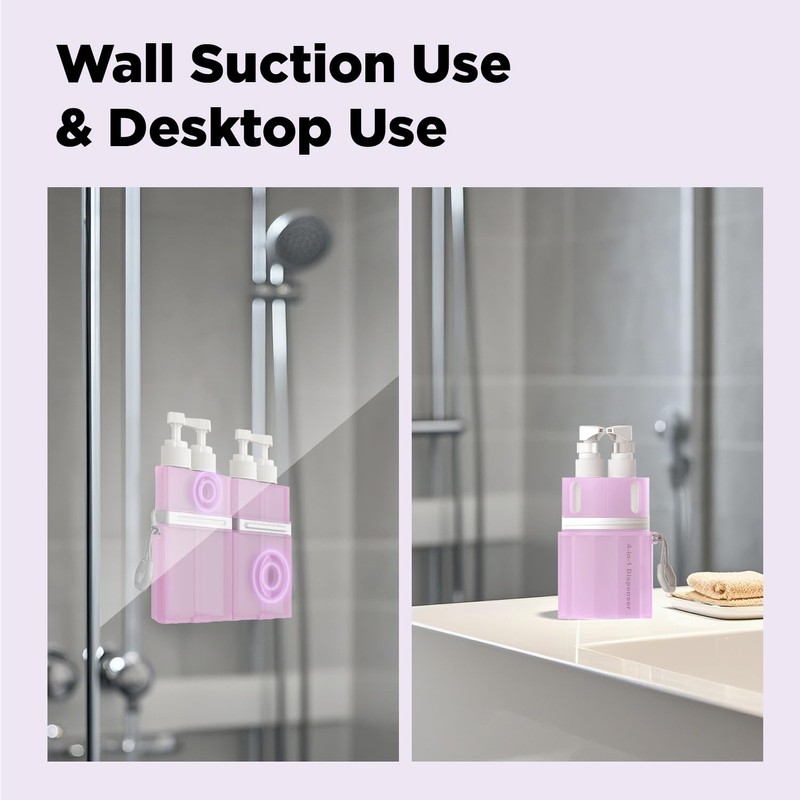 4 in 1 Travel Dispenser Bottle, TSA Approved Refillable Shampoo