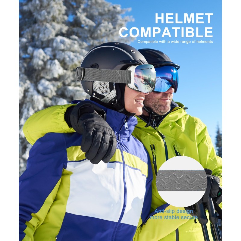 NSSIW Ski Goggles for Men Women Snowboard Goggles: Youth OTG