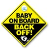 Baby On Board Back Off Car Sign Suction Cup Car