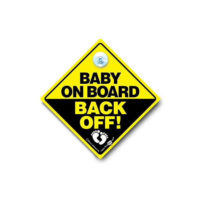 Baby On Board Back Off Car Sign Suction Cup Car
