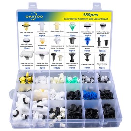 OAUTOO 189pcs for Land Rover Body Interior and Exterior Retainer Fastener Clip Assortment 20 Most Popular Sizes & Applications