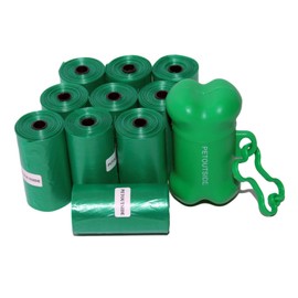 petoutside 1020 Dog Pet Waste Poop Bags 51 Refill Rolls Green FREE Dispenser Petoutside USA