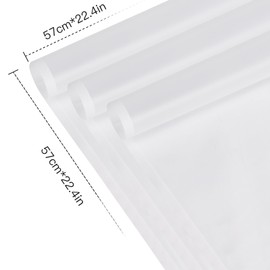 RUSPEPA 20 Sheets Flower Wrapping Paper - White Edge Frosted Waterproof Floral Bouquet Wrapping Paper - Florist Supplies Packaging Paper for Birthday, Wedding and DIY Crafts - White