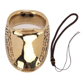 Archery Thumb Rings Good Protection Engraving Pattern Thumb Protector Rings with Anti Lost Rope for Outdoor Hunting 23mm