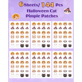 Halloween Cute Cat Acne Pimple Patches for Face, Hydrocolloid
