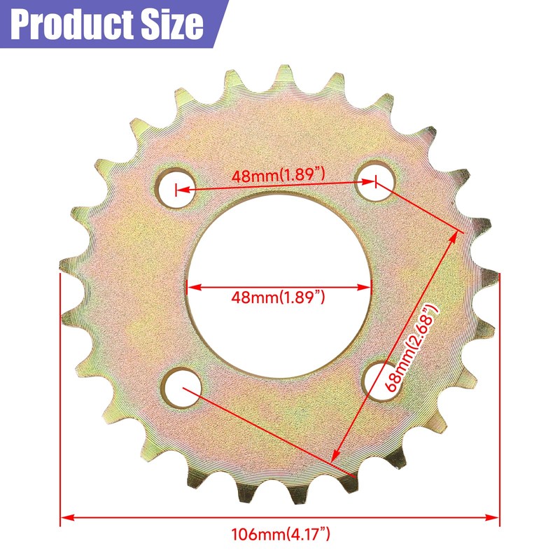 CILOYU 420 Chain 25 Tooth Sprocket + 420 Chain 32