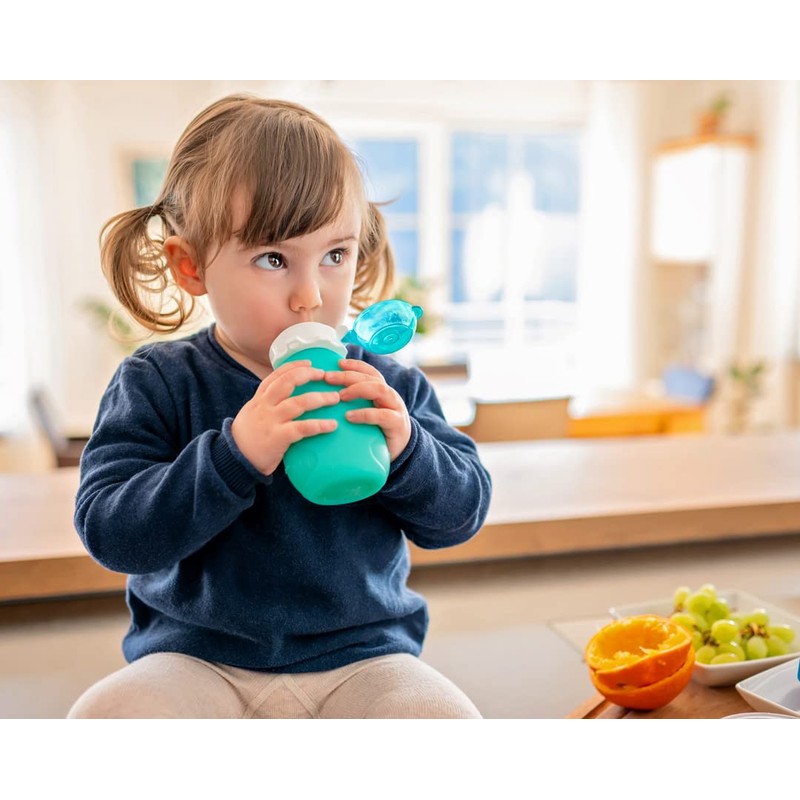 Squeasy Snacker (Wasser), 160 ml, Silikon, wiederverwendbar, für Kompott und