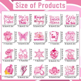 Wxiben Pink Inspirational Refrigerator Magnet - 20 Pcs Motivational Locker Magnets for Girls Mental Health Encouragement Refrigerator Magnetic Stickers for Home Office Kitchen Whiteboard Decor