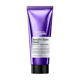 L'Oréal Professionnel Keratin Alpha Sleek Smooth Transformer Hair Treatment, 1x week Progressive Smoothing Treatment for 2 weeks no frizz*, for frizzy hair & volume control, anti-frizz, 200ml