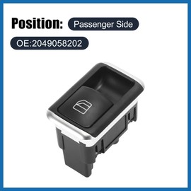 A ABSOPRO Fensterheber Schalter Beifahrerseite 2049058202 Auto Ersatz Schwarz Artikel Ersatz