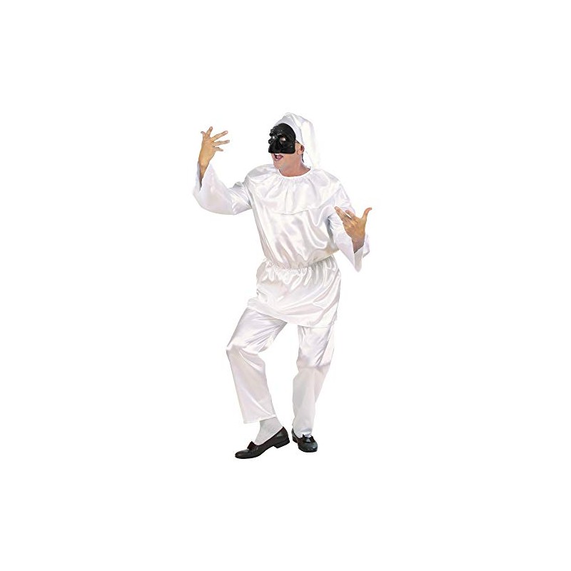 Widmann 46865 MASKE PULCINELLA AUS PVC, Unisex – Erwachsene, Einfarbig,