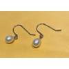 Unbranded Fresh water Pearl Earrings hoop stainless steel