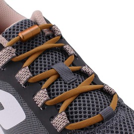 RJ-Sport (2 Pairs of Elastic Shoelaces with Quick Release - Quick Lacing System for Unique Comfort and Strong Hold - with Metal Capsules without Tying (Brown2)