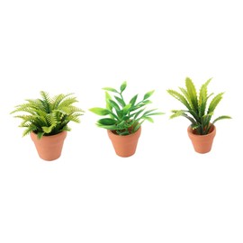 3piezas Plantas Verdes Miniatura de Bonsái Micropaisajes Decorativos Maceta de Adornos Plantas Artificiales para Kit de Minicasas para Adornos de...  