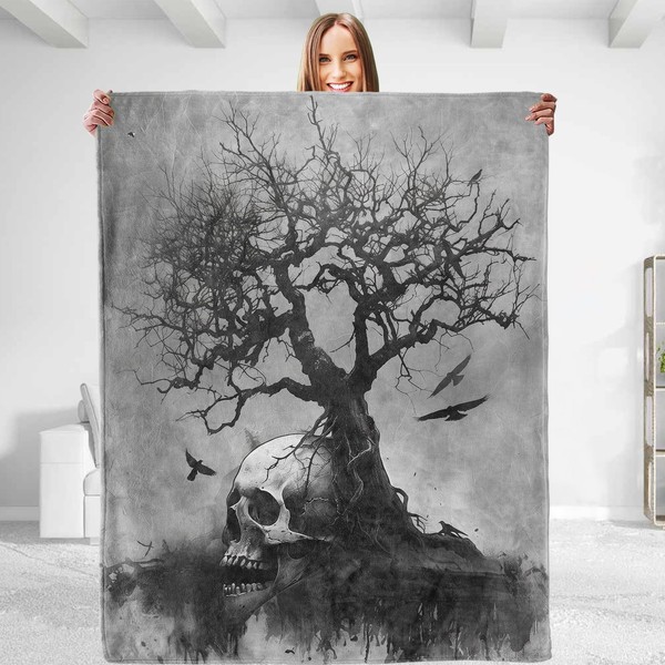 dhakalrlde for Skull Blanket - Ultra Soft Plush Flannel Throw