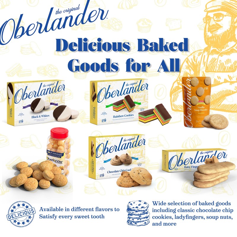 Oberlander Gluten Free, Certified Kosher For Passover, Snackable, "SUGAR FREE"