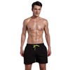 QRANSS Black Mens 5 inch Inseam Quick Dry Swim Trunks