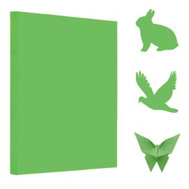 100 Sheets A4 Origami Paper Green, Coloured Paper A4, 70gsm Handmade Origami Paper, A4 Folding Paper, Double Sided Craft Paper 297mm x 210mm Copy Paper for DIY Arts & Craft Projects/Paper Cutting