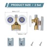 sourcing map 2 Pcs 26mm Double Shower Door Rollers Copper