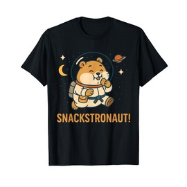 Snackstronaut Space Hamster Galactic Cookie Cruncher T-Shirt