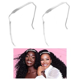 2PCS Sunglasses Headband Curly Hair Headband Invisible Hair Hoop The Headband That Fits Like Sunglasses Hairstyle Fixing Tool Medium Square Headband Fashion Hair Accessories for Women Men(White)
