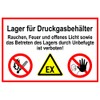 Safety Sign - Storage for Compressed Gas Containers - Plastic