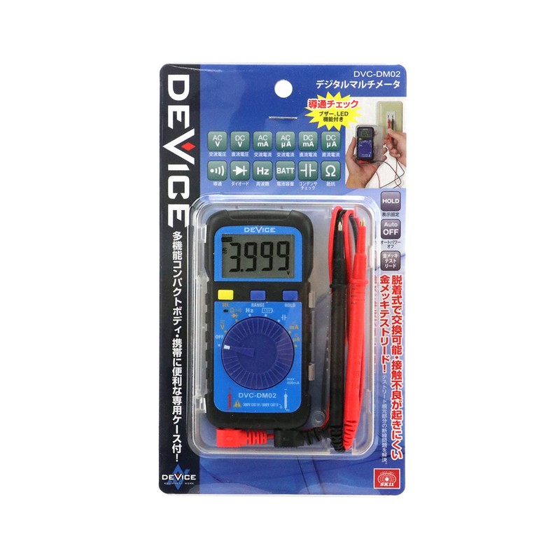 SK11 DVC-DM02 DEVICE Digital Multimeter, Up to 3999 Count, Multifunction
