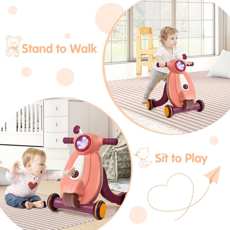 BABY JOY 2 in 1 Sit to Stand Learning Walker,