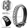 haoyueer Adjustable Genuine Leather Spiked Studded Dog Collars for Small