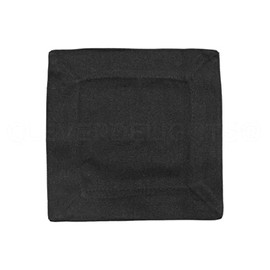 CleverDelights Black 6" Cocktail Napkins - 12 Pack - 100% Cotton Canvas - Heavyweight