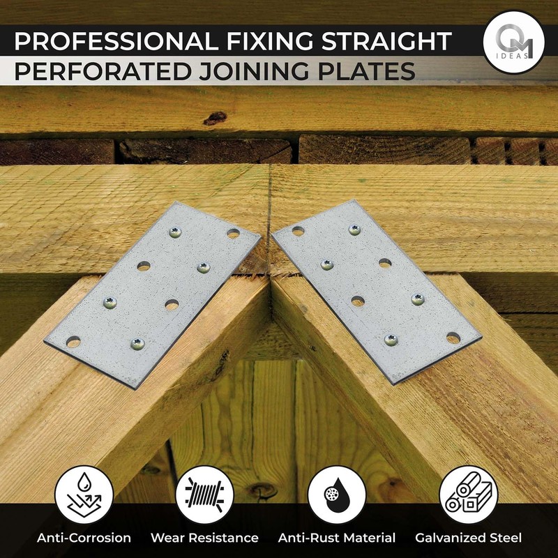OMIDEAS 10 x Flat Joining Plates (80 x 40 x