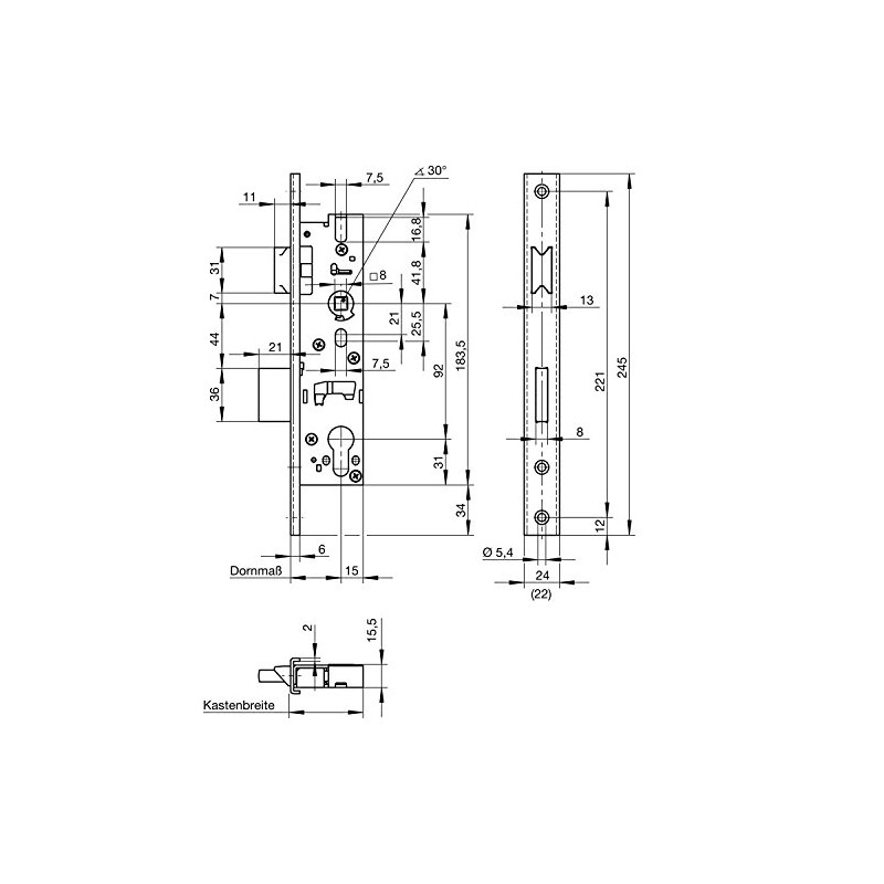 WILKA Tubular Frame Lock U-Cuff with Latch and Latch, PZW,
