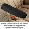 4 Pieces Universal Black Elastic Car Armrest Covers, Front Seat